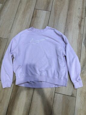 Nike Lavender Crew Sweatshirt with White Swoosh